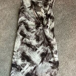 Abstract Print Sleeveless Dress